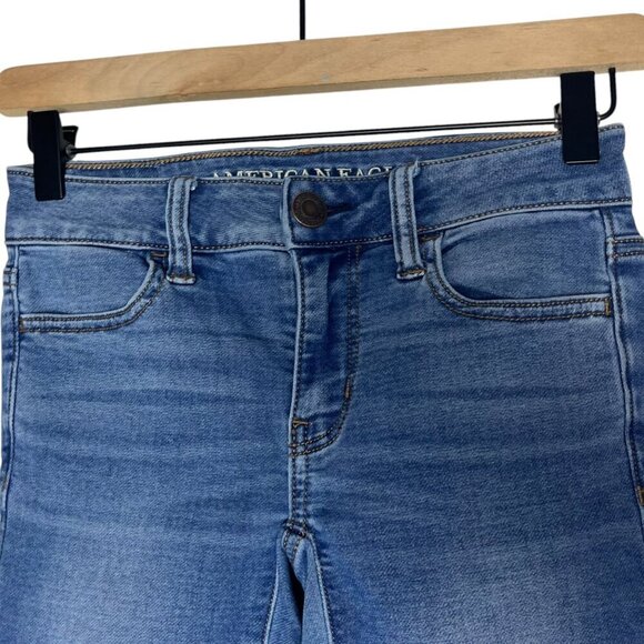 American Eagle Women's 00 Short Jegging Super Stretch X Denim Skinny Jeans - Picture 2 of 8